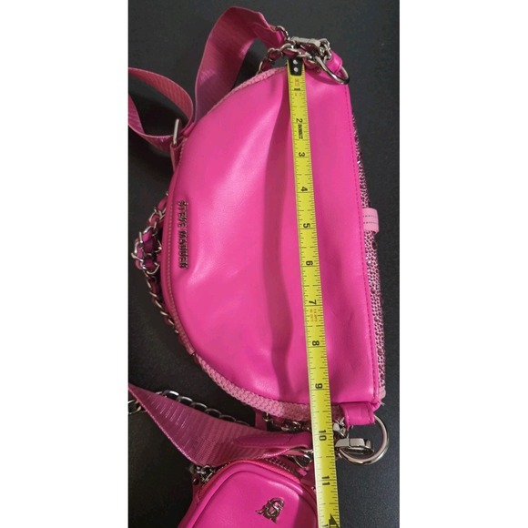 Steve Madden Women Maxima Crossbody Handbag, Small Clutch Fanny Pink Rhinestone - Picture 7 of 7